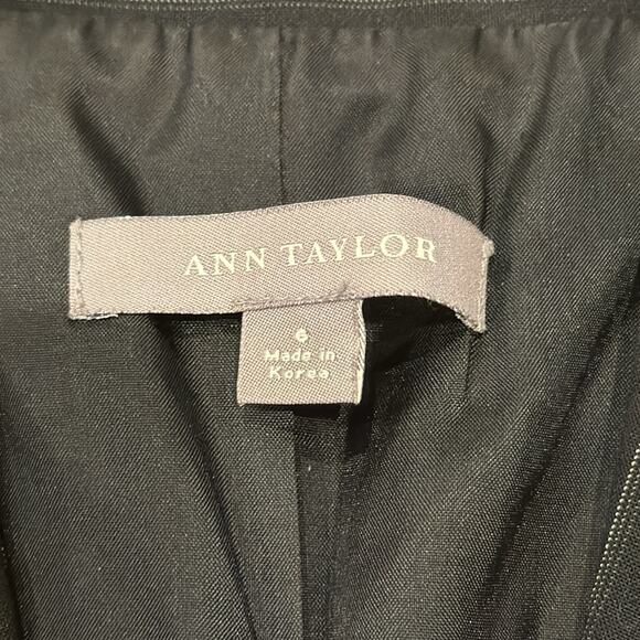 Ann Taylor Tailored Pinstripe Black White Blazer Size 6 - Picture 6 of 7